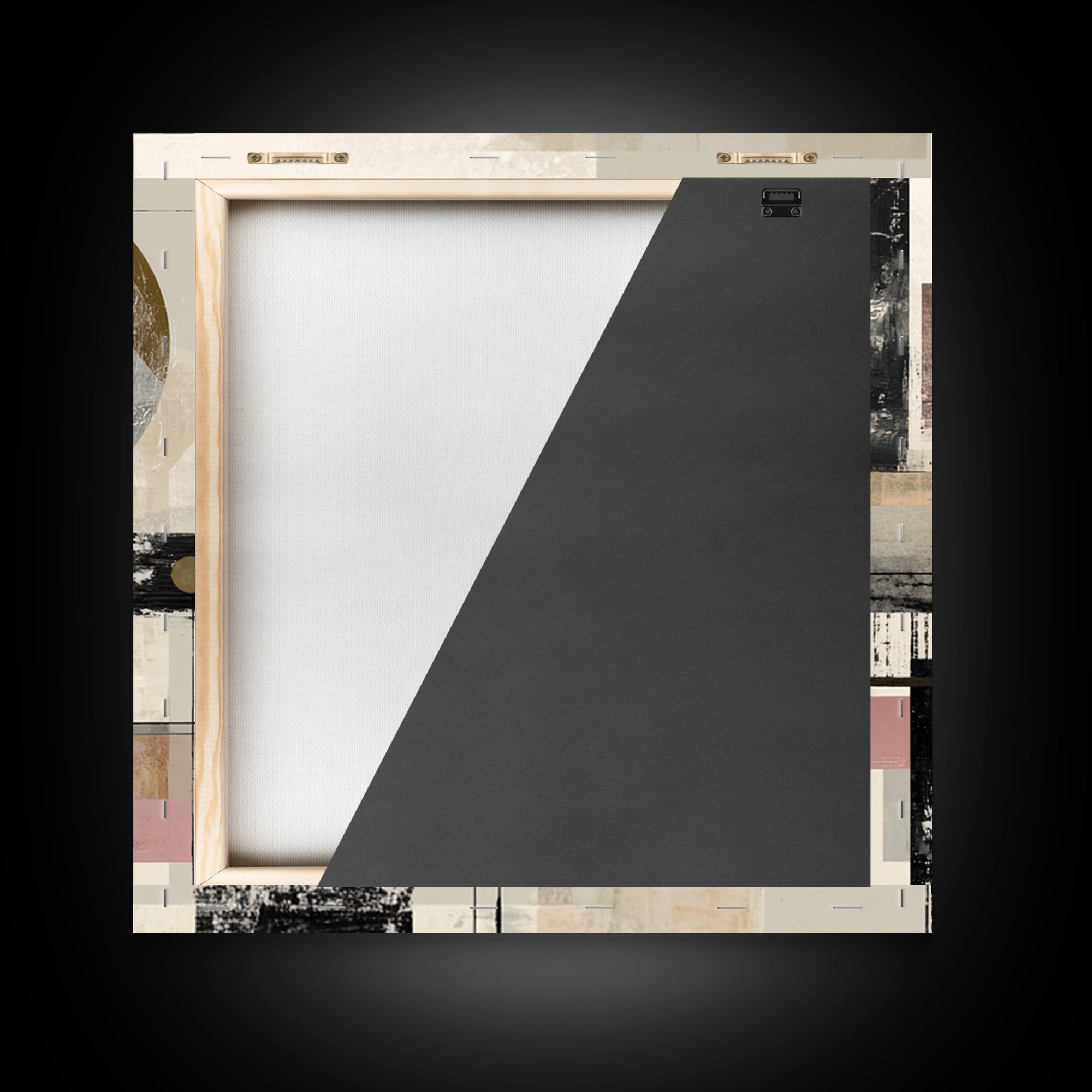 Silver Ocean Moonlight Scene Framed Canvas Print, Monochrome Art, Gallery Decor, Living Room Decor, Fine Art, Mono, MON-1x1-67
