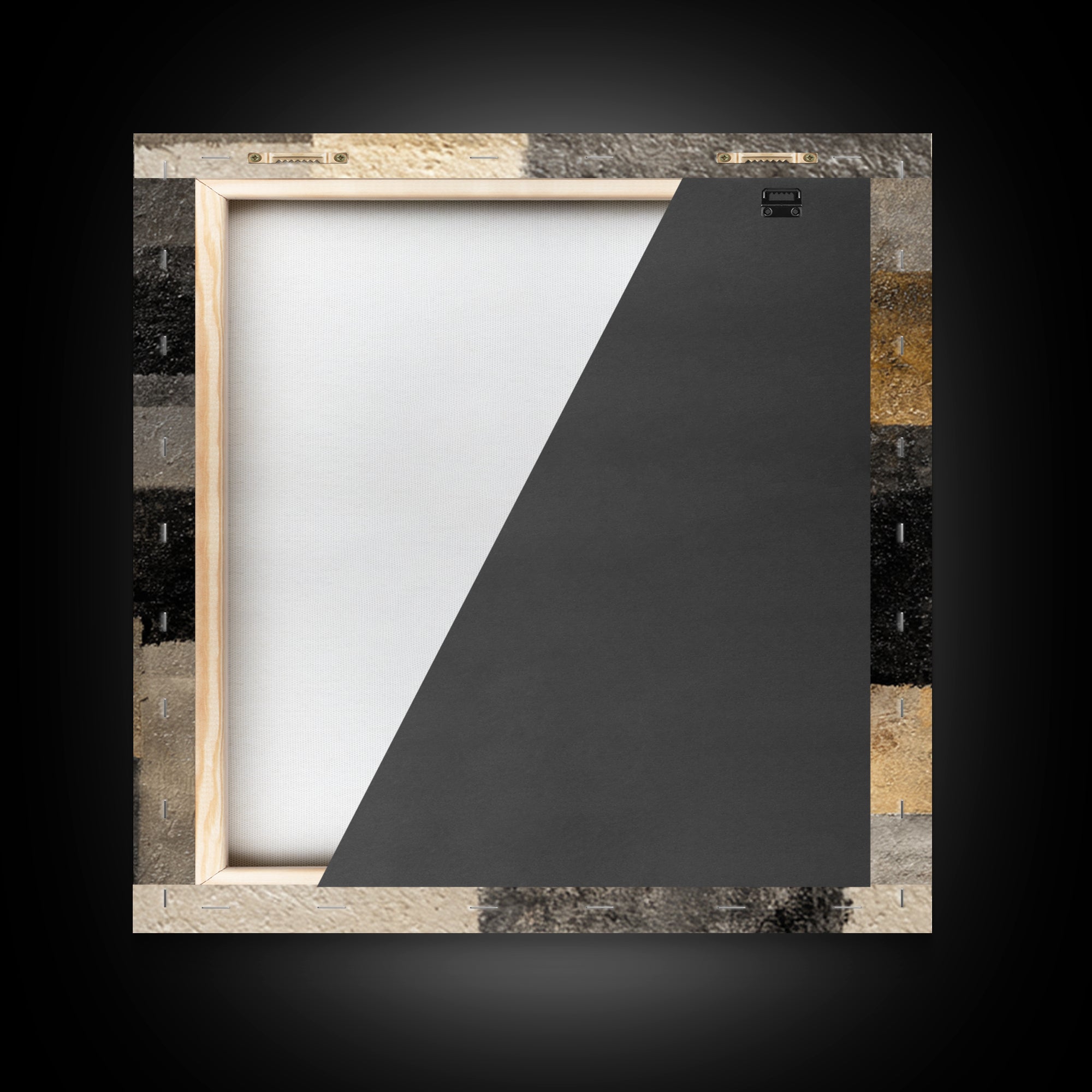 Black Ink Abstract Framed Canvas Print, Monochrome Art, Gallery Decor, Living Room Decor, Abstract Art, Mono, Contemporary Art, MON-1x1-78