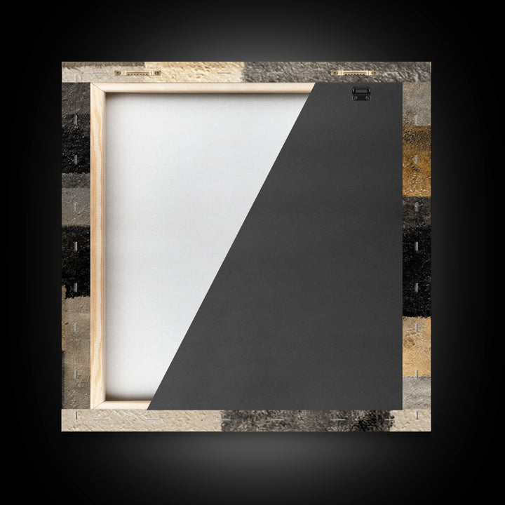 Black Ink Abstract Framed Canvas Print, Monochrome Art, Gallery Decor, Living Room Decor, Abstract Art, Mono, Contemporary Art, MON-1x1-78