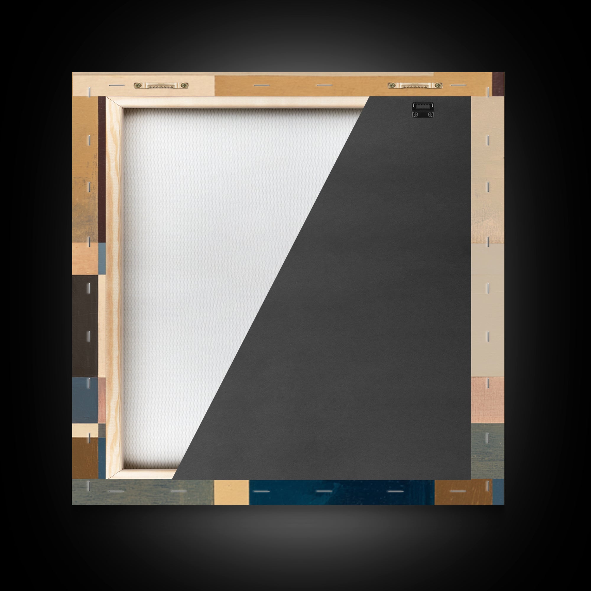 Blue Heron in Monochrome Navy Palette Framed Canvas Print, Monochrome Art, Mid Century Modern, Living Room Decor, Mono, MON-1x1-8