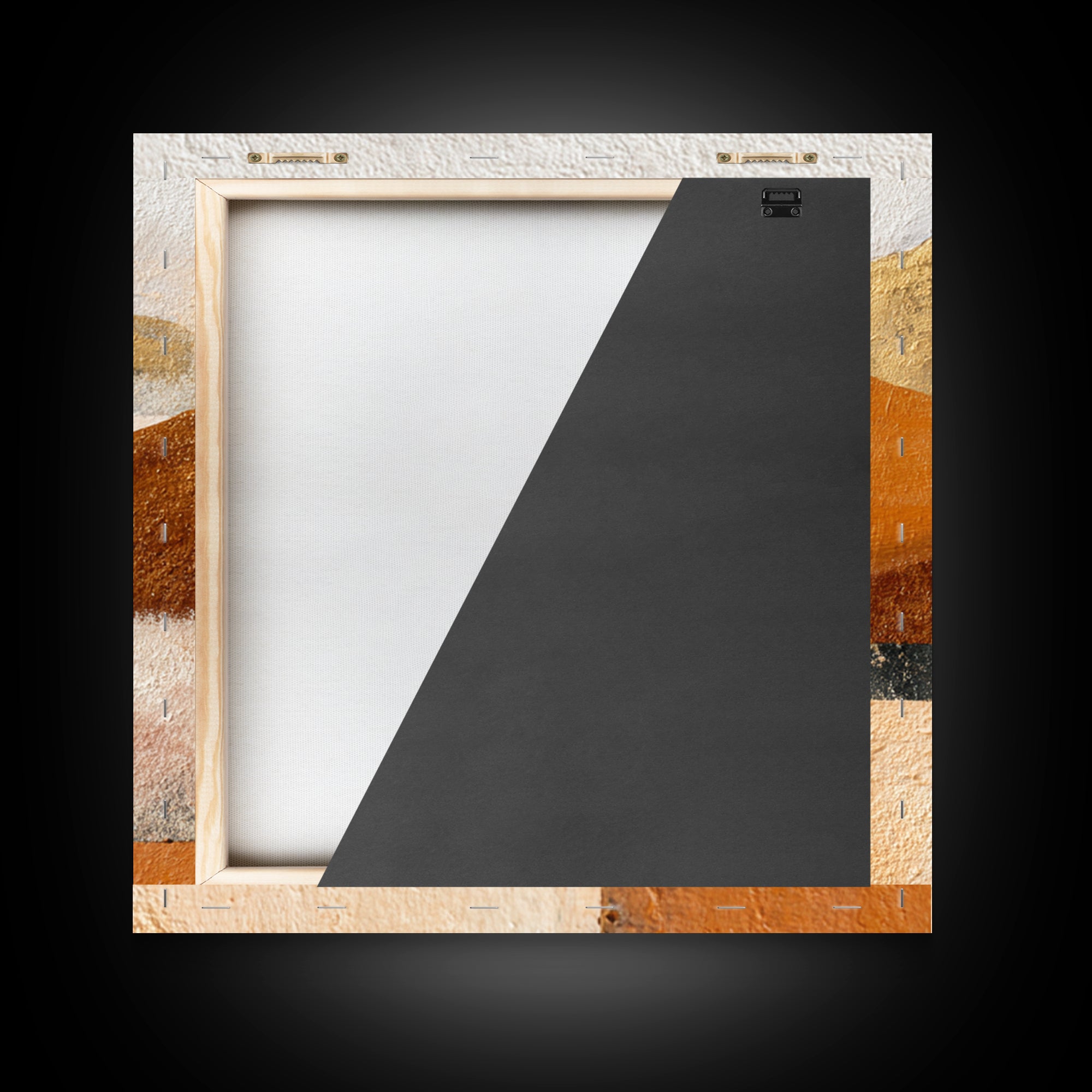 Warm Brown Desert Landscape Canvas Print, Monochrome Art, Textured Painting, Living Room Decor, Oil Painting, Mono, MON-1x1-81