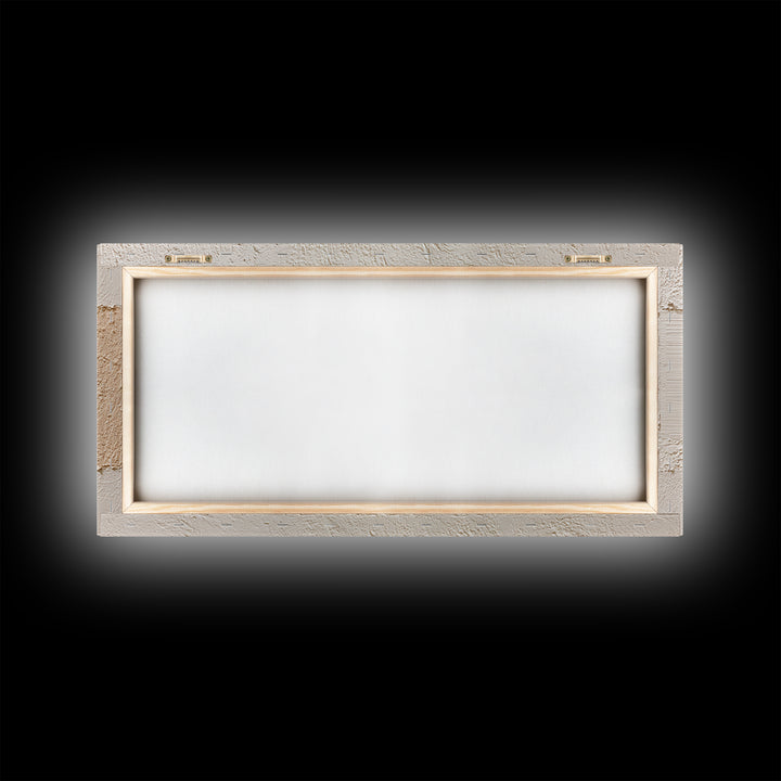 Cream on Cream Minimalist Forms Framed Canvas Print, Monochrome Art, Fine Art Print, Living Room Decor, Fine Art, Mono, MON-2x1-18