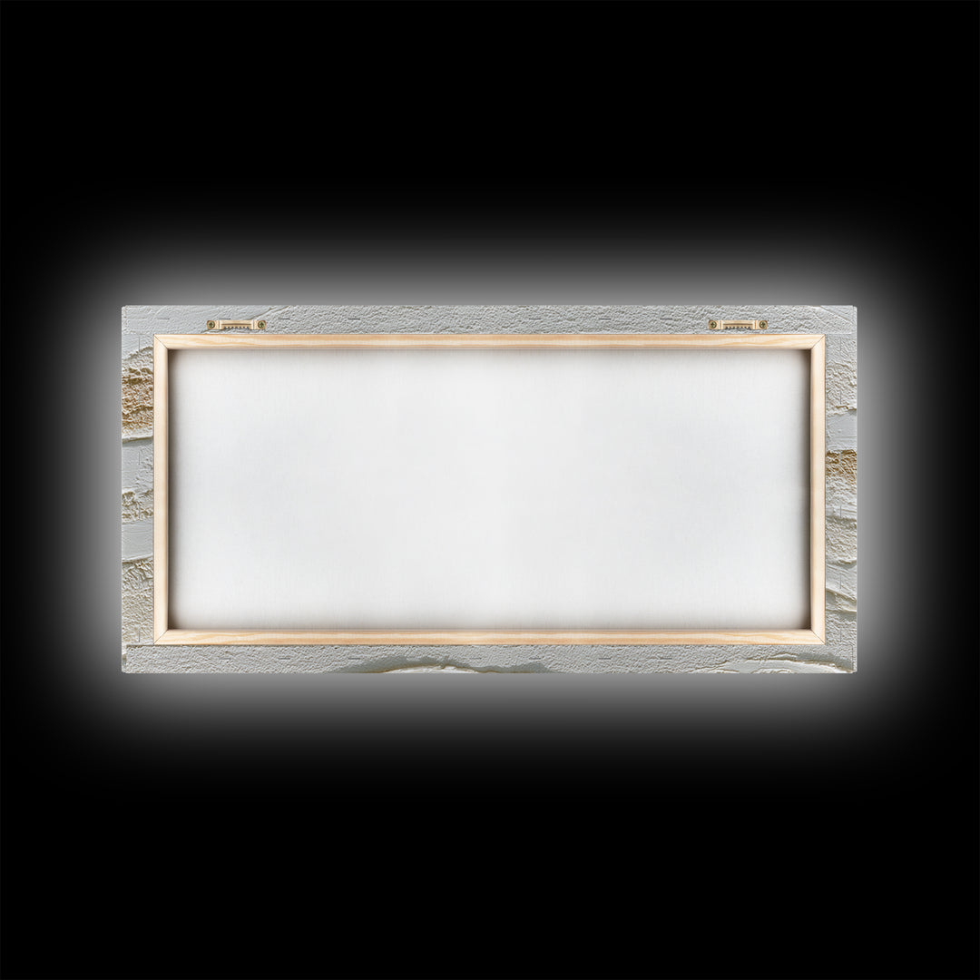 Ivory White Plaster Texture Composition Framed Canvas Print, Monochrome Art, Home Decor, Living Room Decor, Fine Art, Mono, MON-2x1-25
