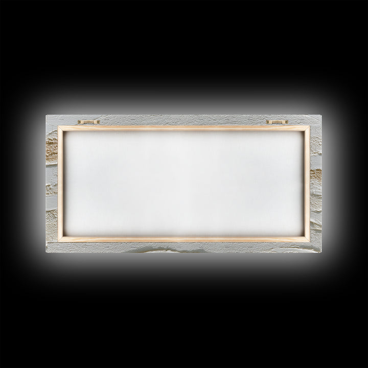 Ivory White Plaster Texture Composition Framed Canvas Print, Monochrome Art, Home Decor, Living Room Decor, Fine Art, Mono, MON-2x1-25