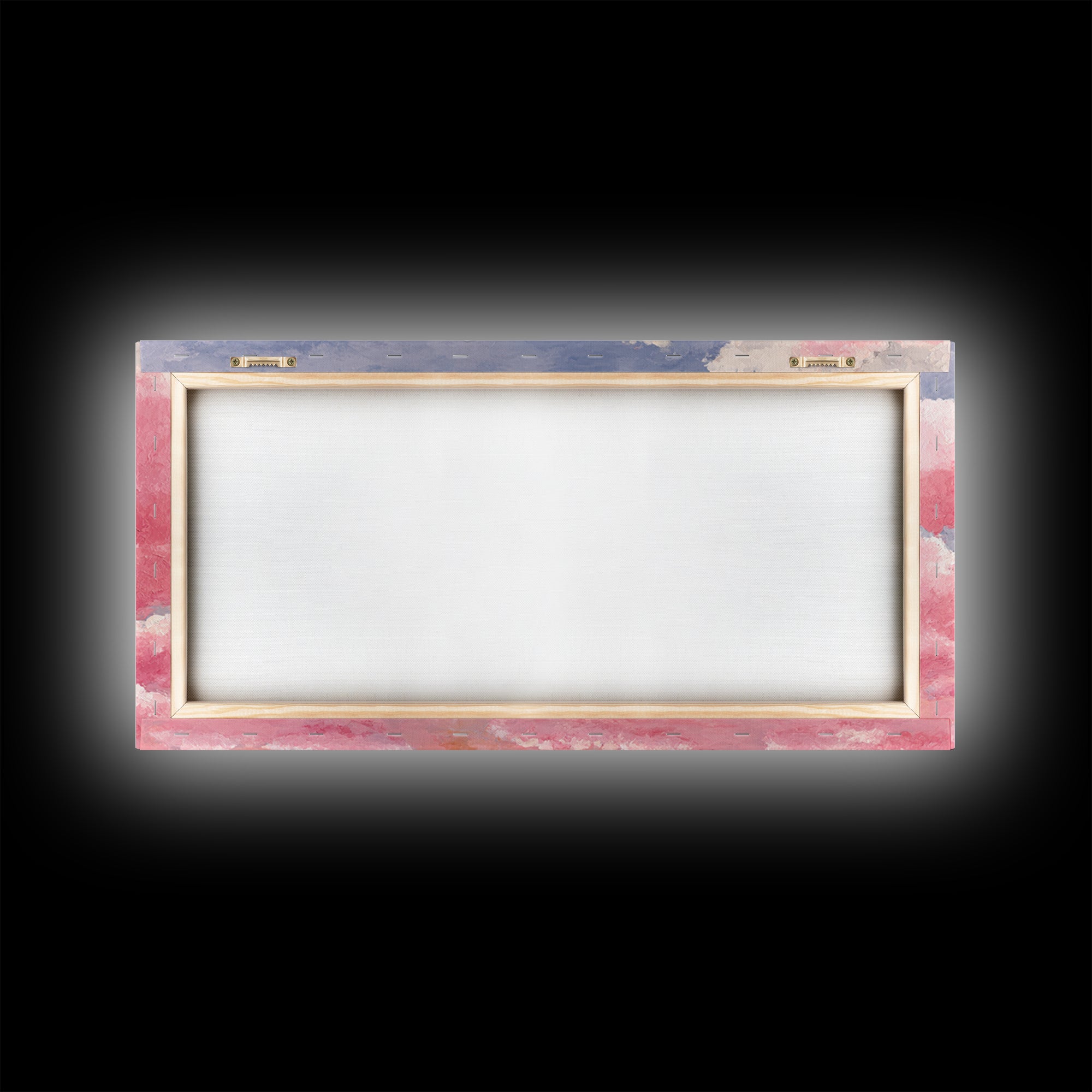 All Pink Cloudscape Canvas Print, Monochrome Art, Contemporary Art, Living Room Decor, Oil Painting, Mono, Original Art, MON-2x1-32