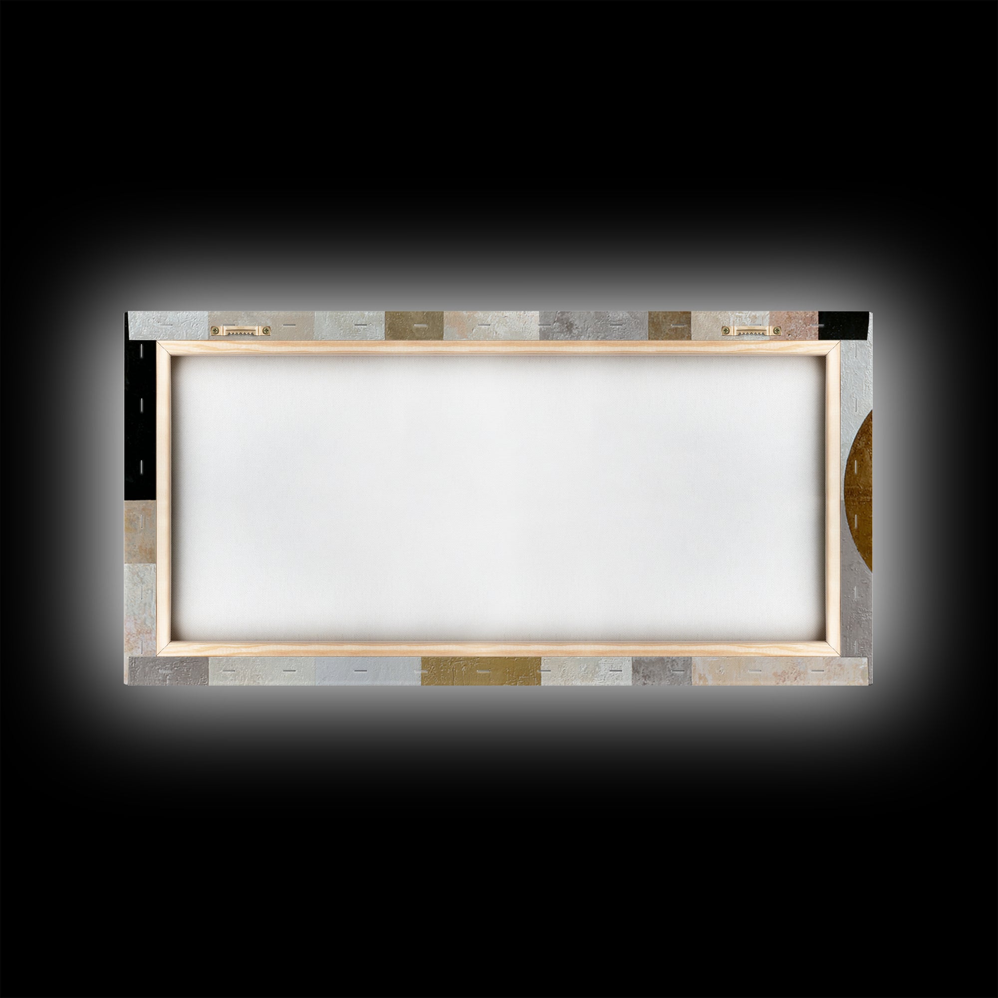 Cream on Cream Minimalist Forms Framed Canvas Print, Monochrome Art, Fine Art Print, Living Room Decor, Fine Art, Mono, MON-2x1-42