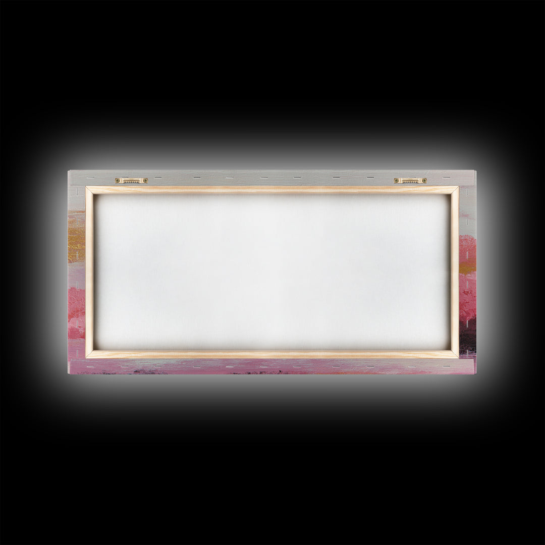 All Pink Cloudscape Framed Canvas Print, Monochrome Art, Art Print, Living Room Decor, Fine Art, Mono, Printable Art, MON-2x1-56