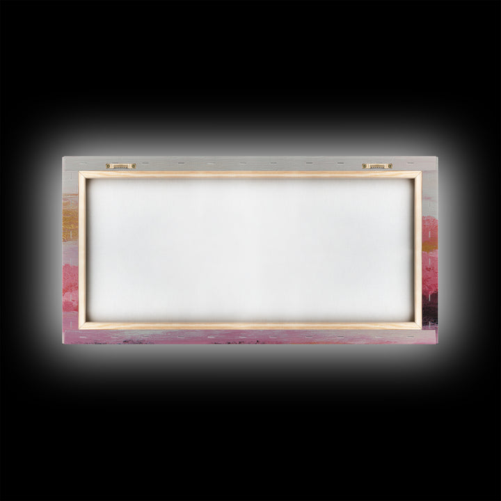 All Pink Cloudscape Framed Canvas Print, Monochrome Art, Art Print, Living Room Decor, Fine Art, Mono, Printable Art, MON-2x1-56
