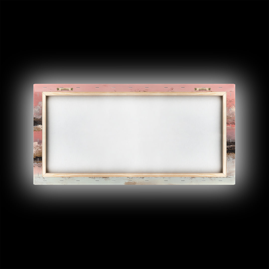 All Pink Cloudscape Framed Canvas Print, Monochrome Art, Apartment Decor, Living Room Decor, Fine Art, Mono, Moody Wall Art, MON-2x1-80