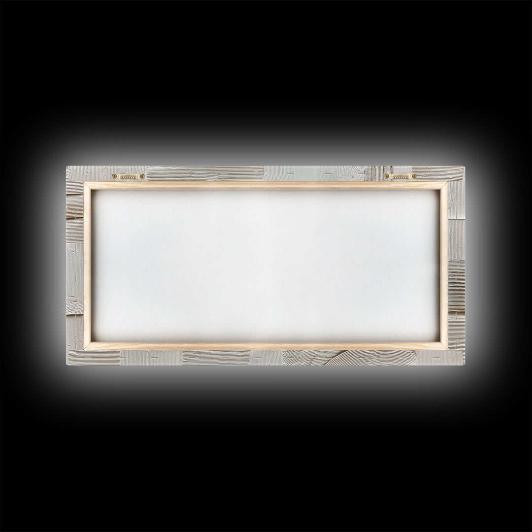 Ivory White Plaster Texture Composition Framed Canvas Print, Monochrome Art, Abstract Art, Living Room Decor, Fine Art, Mono, MON-2x1-97