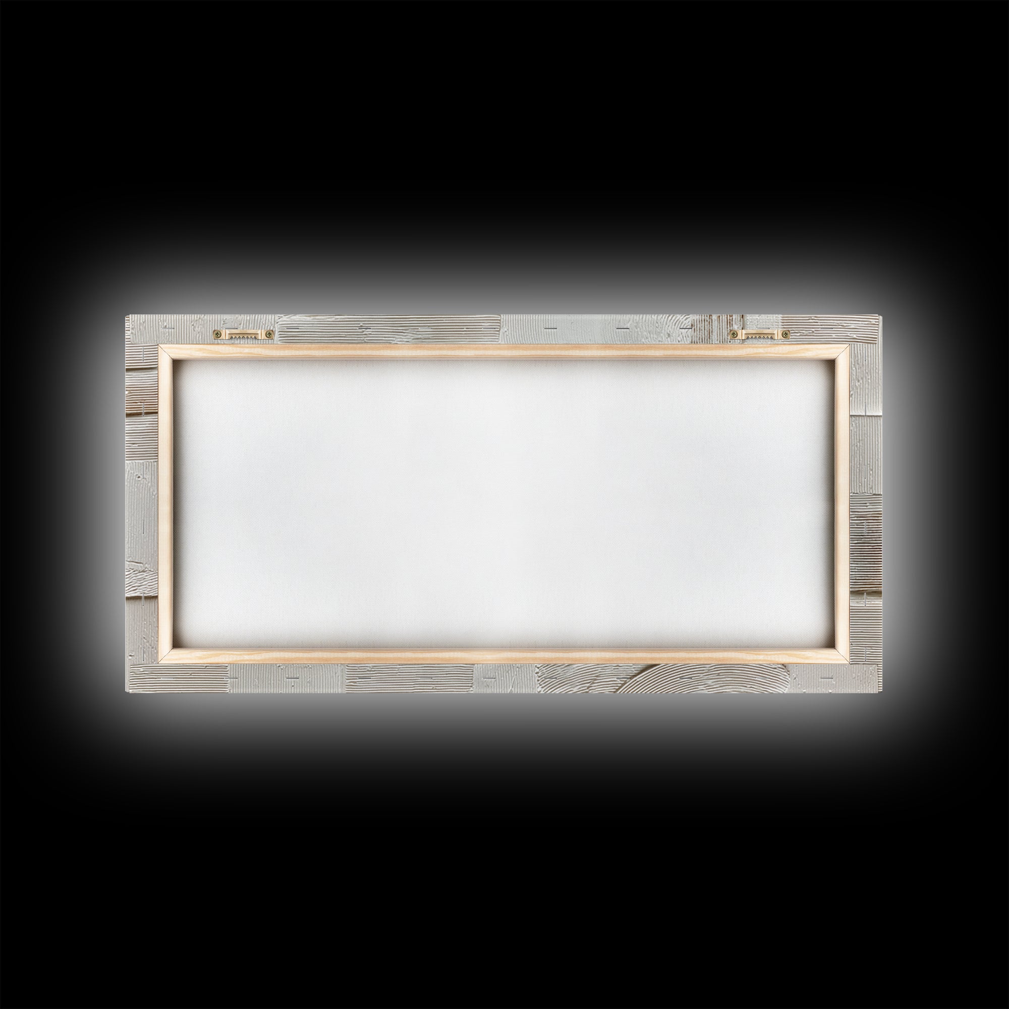 Ivory White Plaster Texture Composition Framed Canvas Print, Monochrome Art, Abstract Art, Living Room Decor, Fine Art, Mono, MON-2x1-97