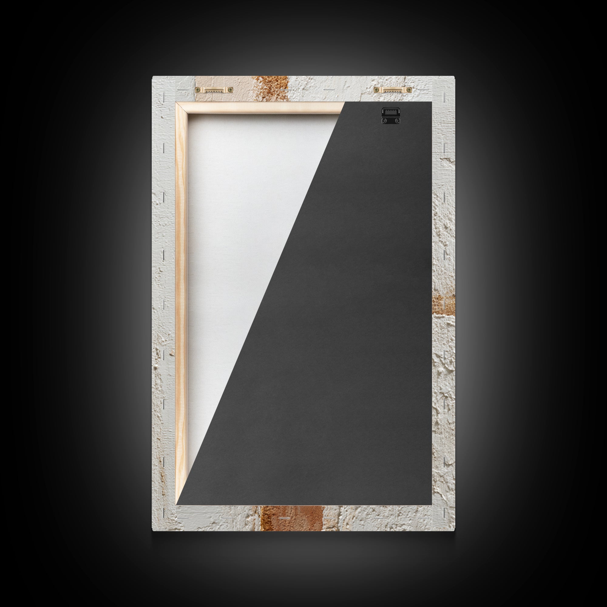 Ivory White Plaster Texture Composition Framed Canvas Print, Monochrome Art, Digital Prints, Living Room Decor, Fine Art, Mono, MON-2x3-13