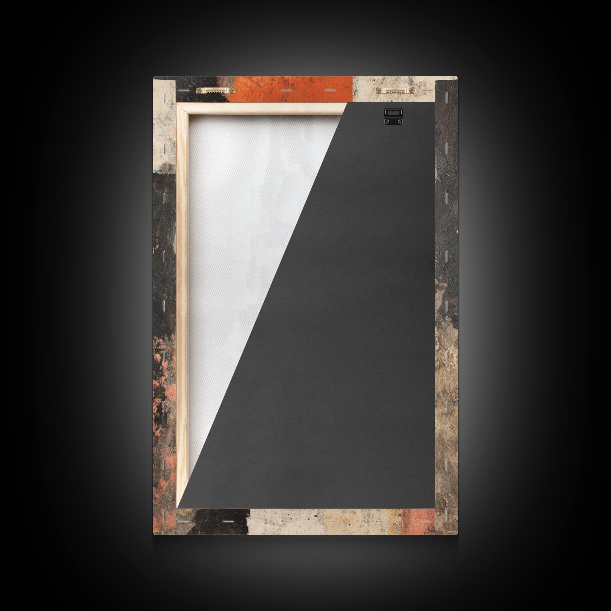 Burnt Orange Canyon Abstraction Framed Canvas Print, Monochrome Art, Bird Art, Living Room Decor, Fine Art, Mono, Boho Decor, MON-2x3-24