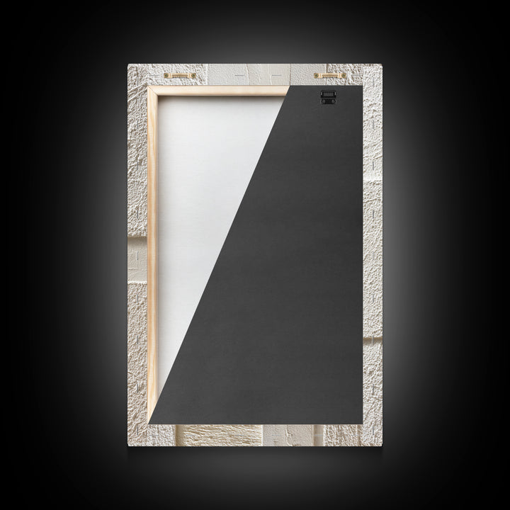 Ivory White Plaster Texture Composition Framed Canvas Print, Monochrome Art, Digital Prints, Living Room Decor, Fine Art, Mono, MON-2x3-37