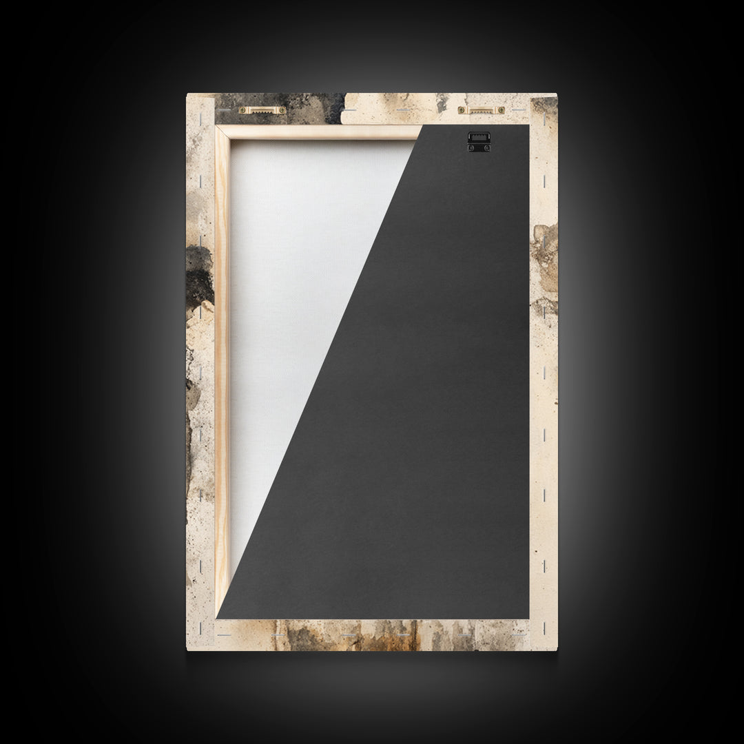 Black Ink Abstract Framed Canvas Print, Monochrome Art, Wall Art, Living Room Decor, Abstract Art, Mono, Bedroom Decor, MON-2x3-38