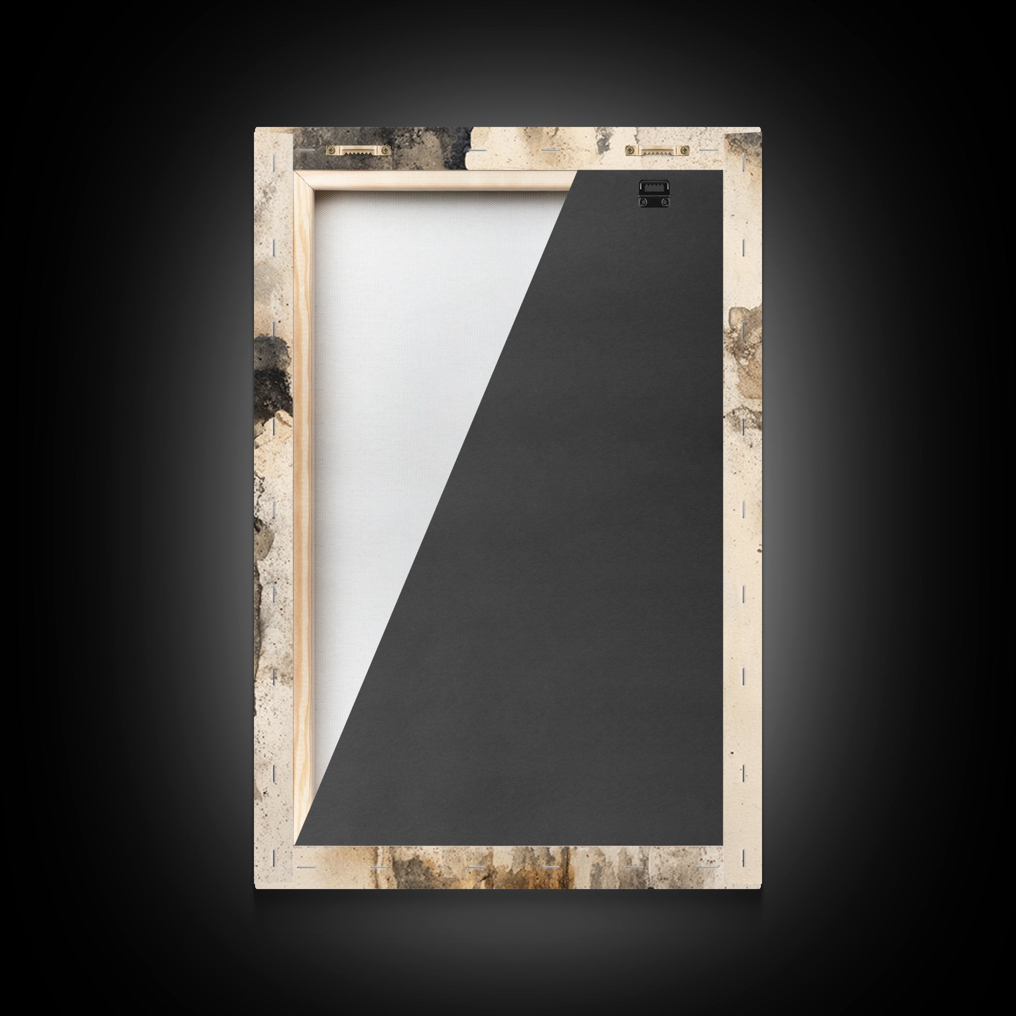 Black Ink Abstract Framed Canvas Print, Monochrome Art, Wall Art, Living Room Decor, Abstract Art, Mono, Bedroom Decor, MON-2x3-38