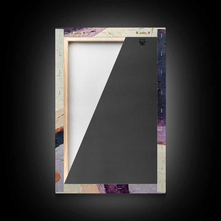 Purple Night Sky Framed Canvas Print, Monochrome Art, Wall Art, Living Room Decor, Abstract Art, Mono, Bedroom Decor, MON-2x3-47