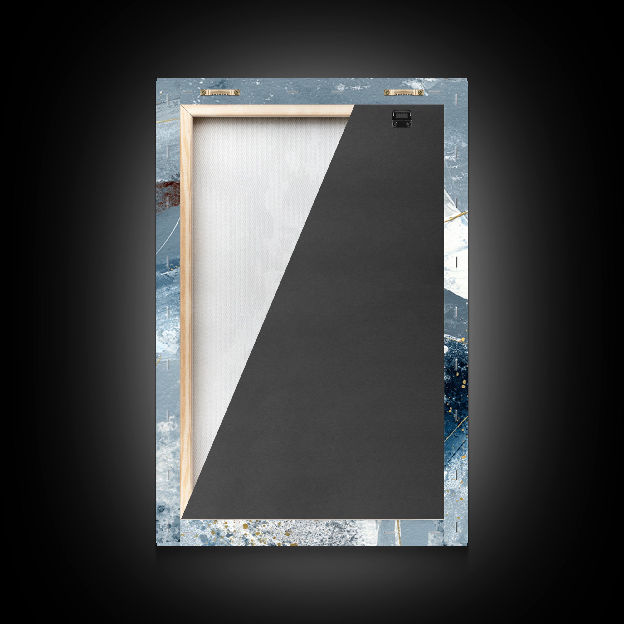 Silver Ocean Moonlight Scene Framed Canvas Print, Monochrome Art, Room Decor, Living Room Decor, Mono, Mid Century Modern, MON-2x3-51