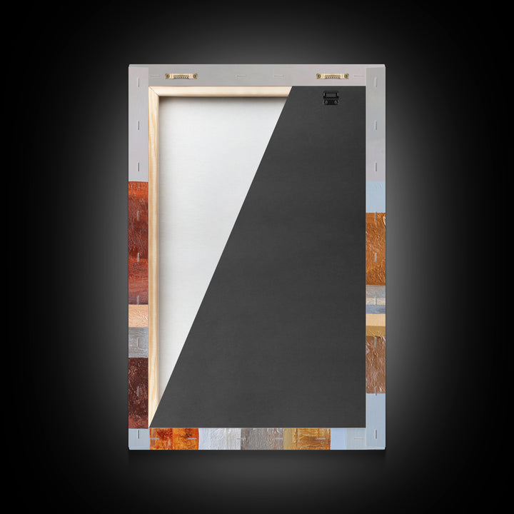 Black and White City Reflection Framed Canvas Print, Monochrome Art, Printable Wall Art, Living Room Decor, Oil Painting, Mono, MON-2x3-53
