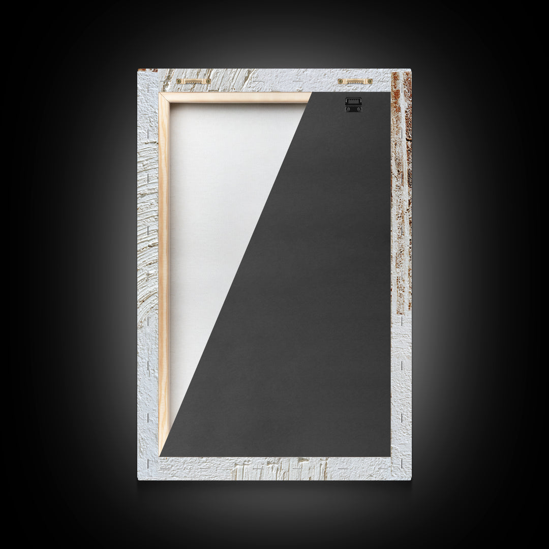 Ivory White Plaster Texture Composition Framed Canvas Print, Monochrome Art, Textured Wall Art, Living Room Decor, Mono, MON-2x3-85