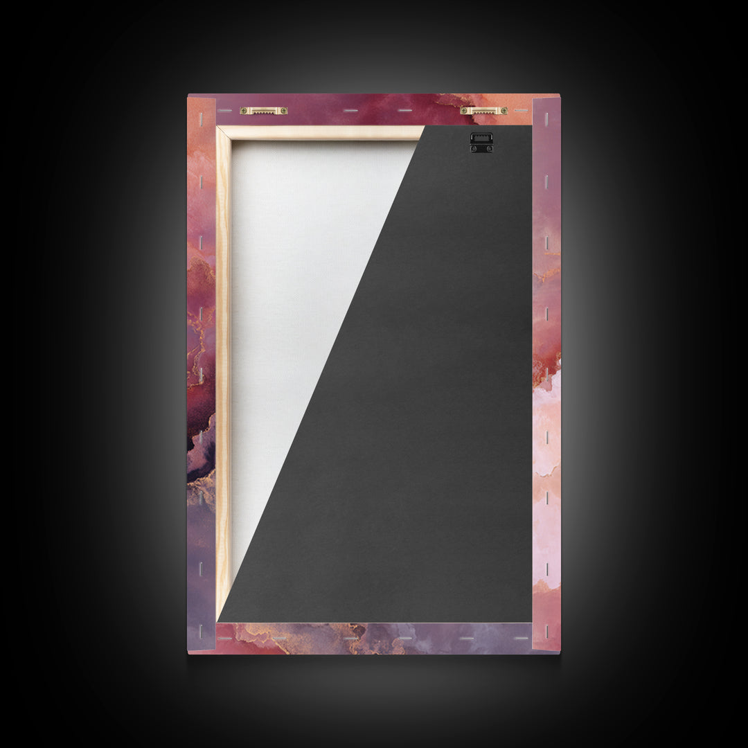 All Pink Cloudscape Framed Canvas Print, Monochrome Art, Gallery Decor, Living Room Decor, Abstract Art, Mono, Contemporary Art, MON-2x3-92