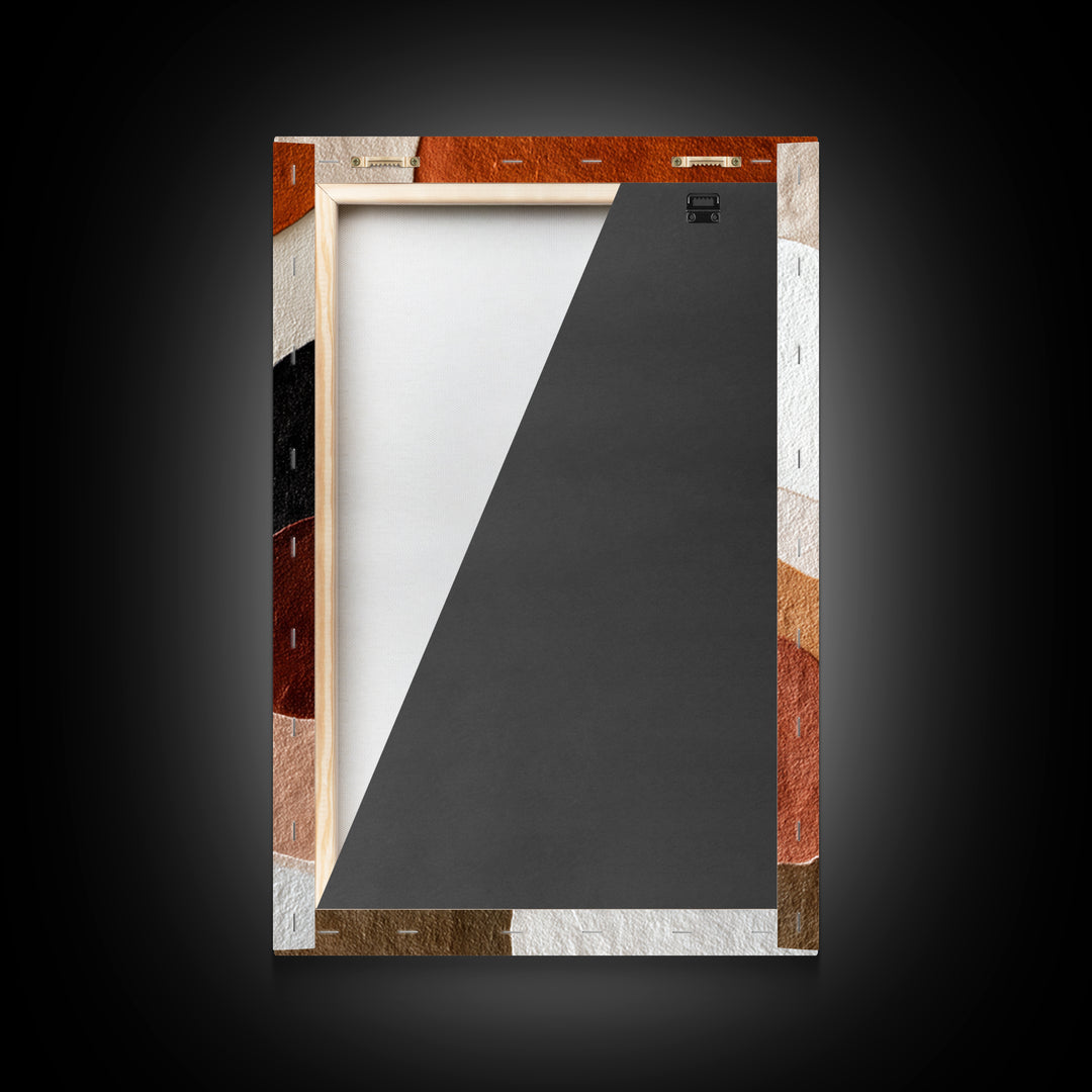 Burnt Orange Canyon Abstraction Canvas Print, Monochrome Art, Original Painting, Living Room Decor, Mono, Dopamine Decor, MON-2x3-96