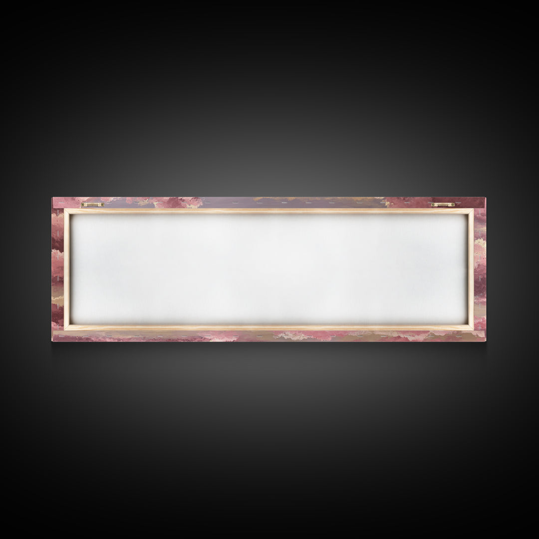 All Pink Cloudscape Framed Canvas Print, Monochrome Art, Room Decor, Living Room Decor, Abstract Art, Mono, Mid Century Modern, MON-3x1-52