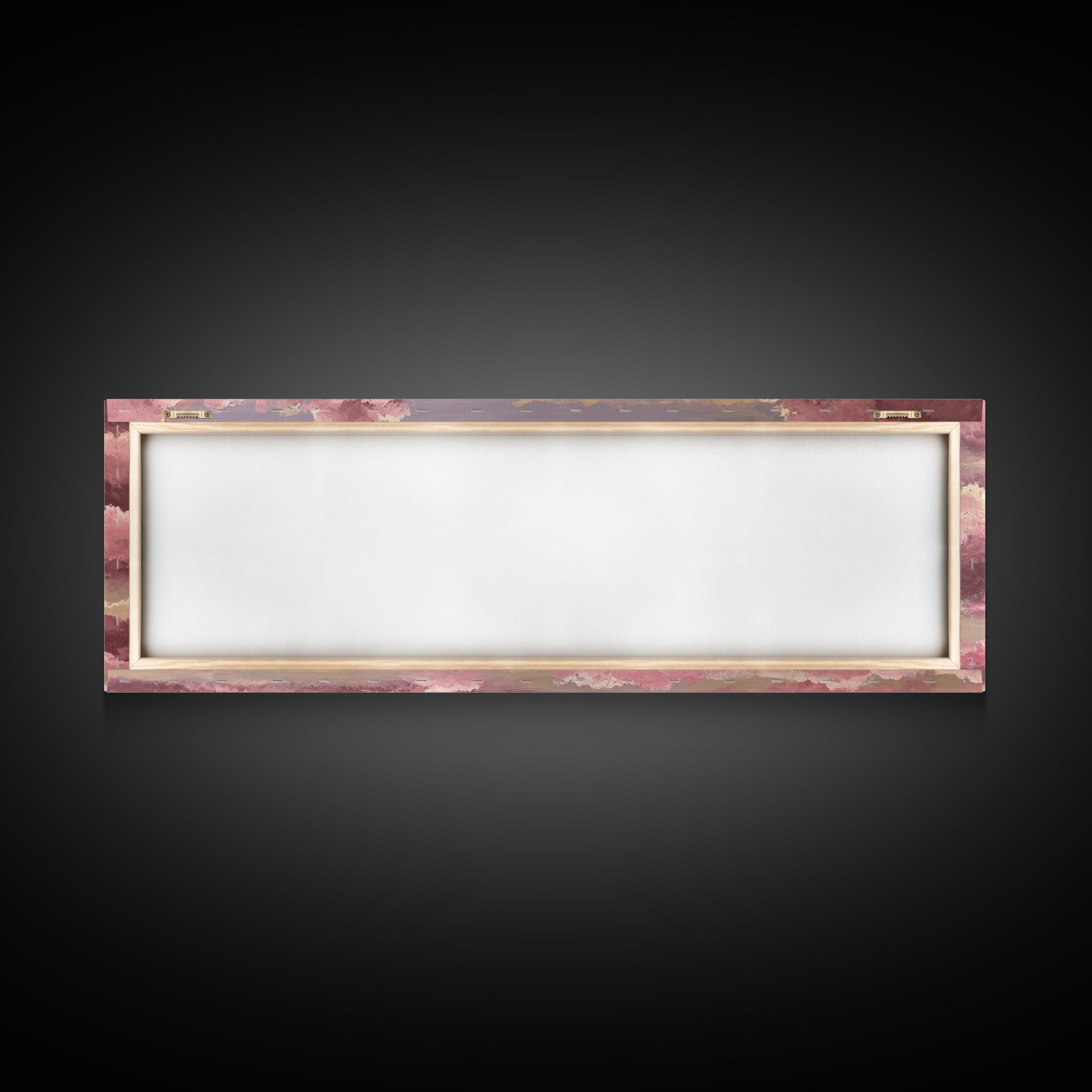 All Pink Cloudscape Framed Canvas Print, Monochrome Art, Room Decor, Living Room Decor, Abstract Art, Mono, Mid Century Modern, MON-3x1-52