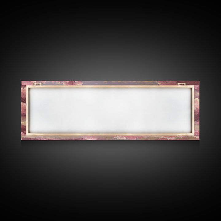 All Pink Cloudscape Framed Canvas Print, Monochrome Art, Room Decor, Living Room Decor, Abstract Art, Mono, Mid Century Modern, MON-3x1-52