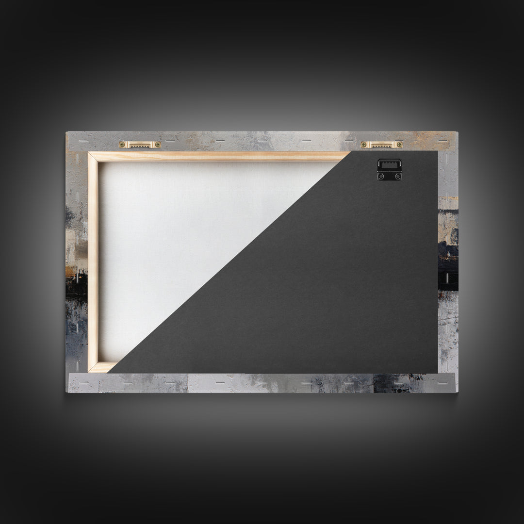 Black and White City Reflection Framed Canvas Print, Monochrome Art, Living Room Decor, Abstract Art, Mono, Gallery Decor, MON-3x2-25