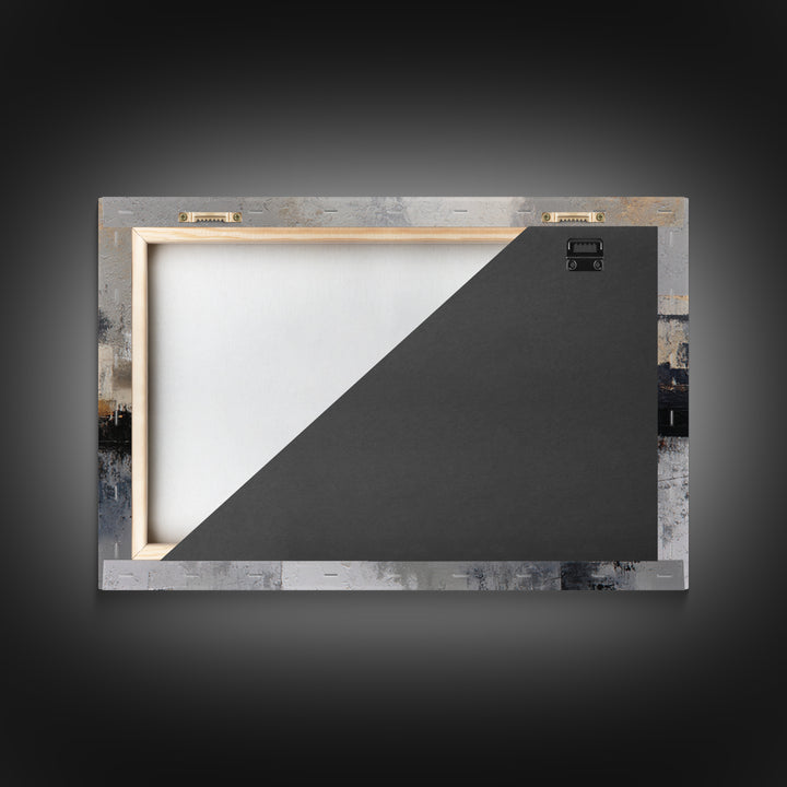 Black and White City Reflection Framed Canvas Print, Monochrome Art, Living Room Decor, Abstract Art, Mono, Gallery Decor, MON-3x2-25