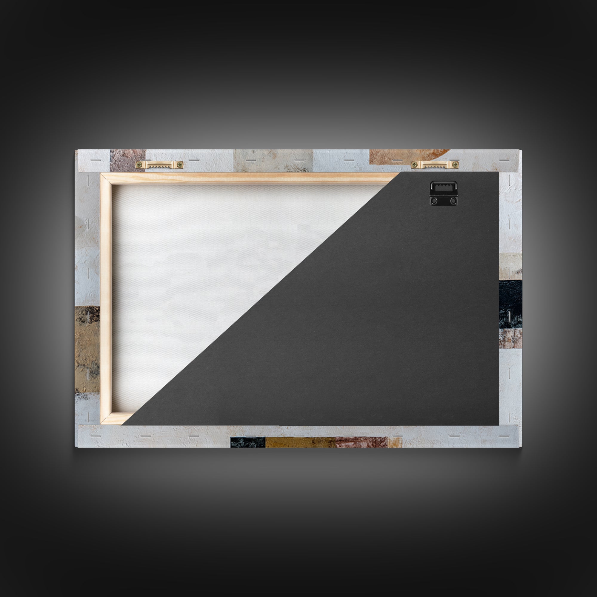 Ivory White Plaster Texture Composition Framed Canvas Print, Monochrome Art, Abstract Painting, Living Room Decor, Mono, MON-3x2-81
