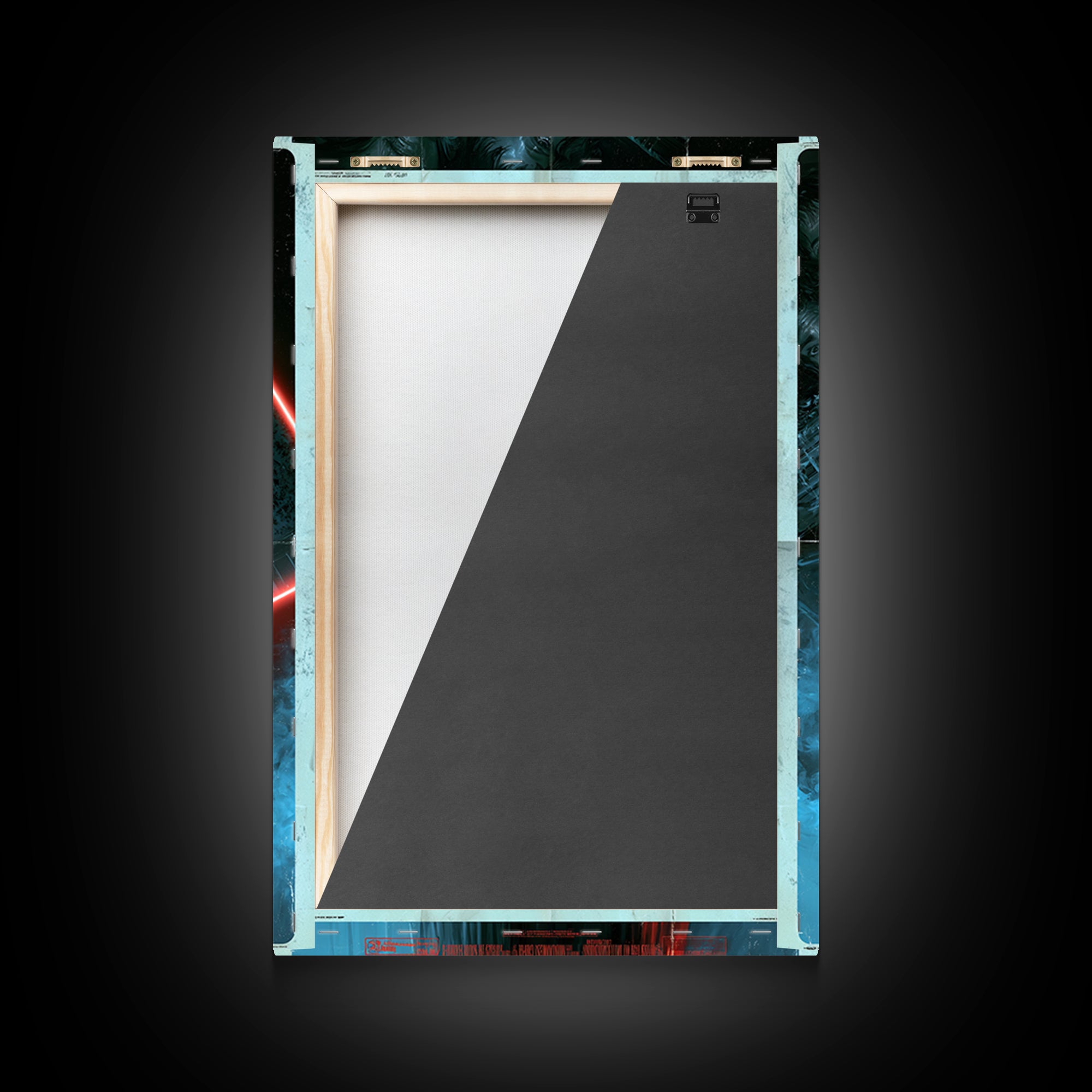 The Bridegroom In The Rain-Slick Mirror, English Language Horror Movie Poster, 1980s Vhs Nightmare Cover Inspired Art, Framed Canvas Print