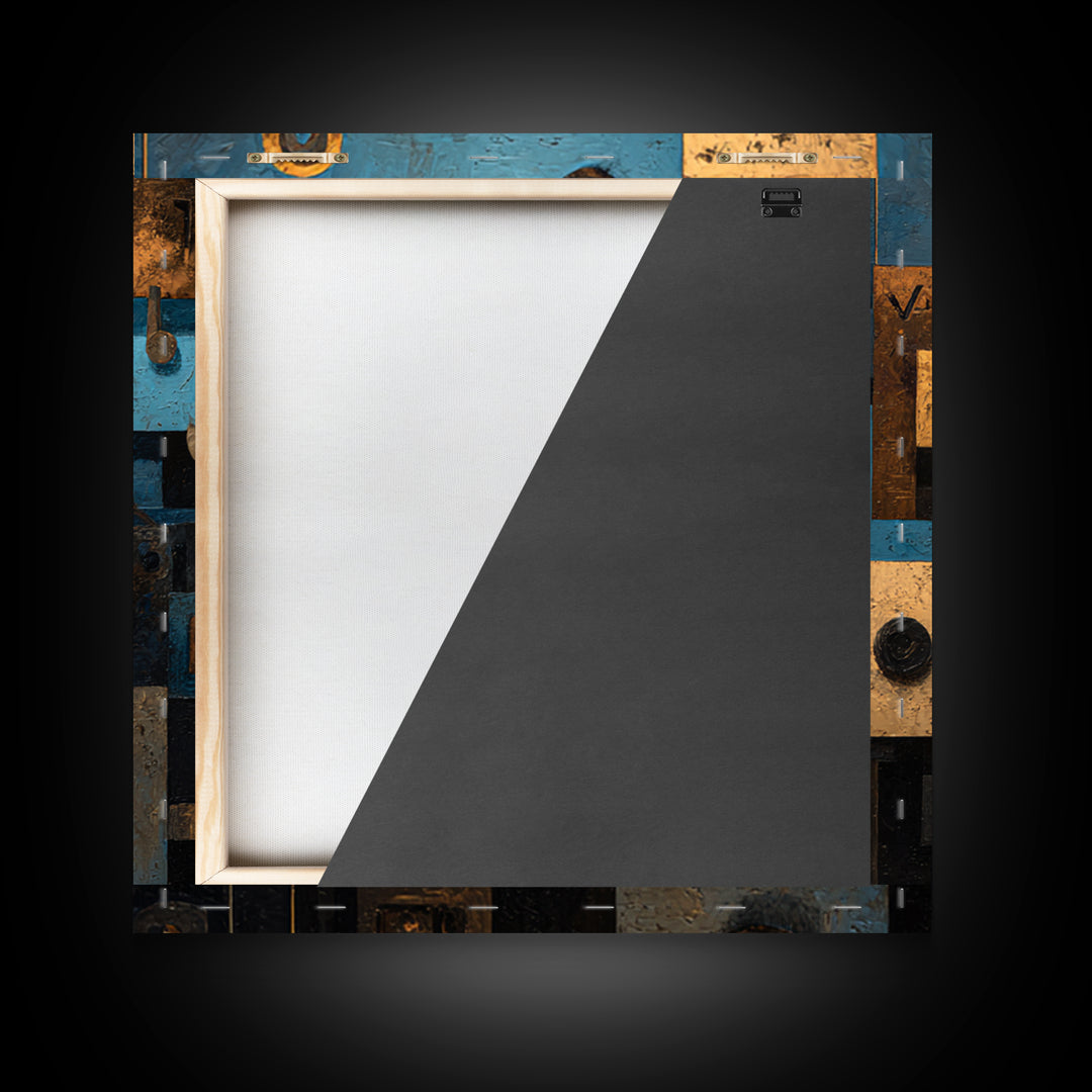 Musical Notes as Abstract Floating Shapes Without Framed Canvas Print, Music Studio Art, Music, Studio Decor, Fine Art, Rhythm, MSA-1x1-12