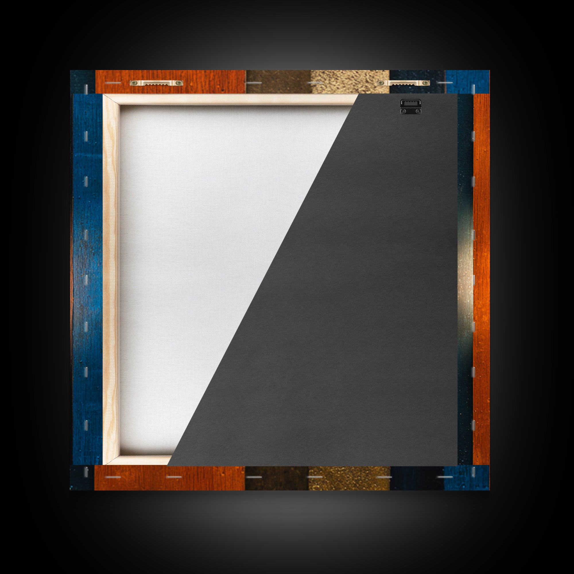 Abstract Sound Wave Framed Canvas Print, Music Studio Art, Digital Wall Art, Studio Decor, Rhythm, Commission Painting, MSA-1x1-28