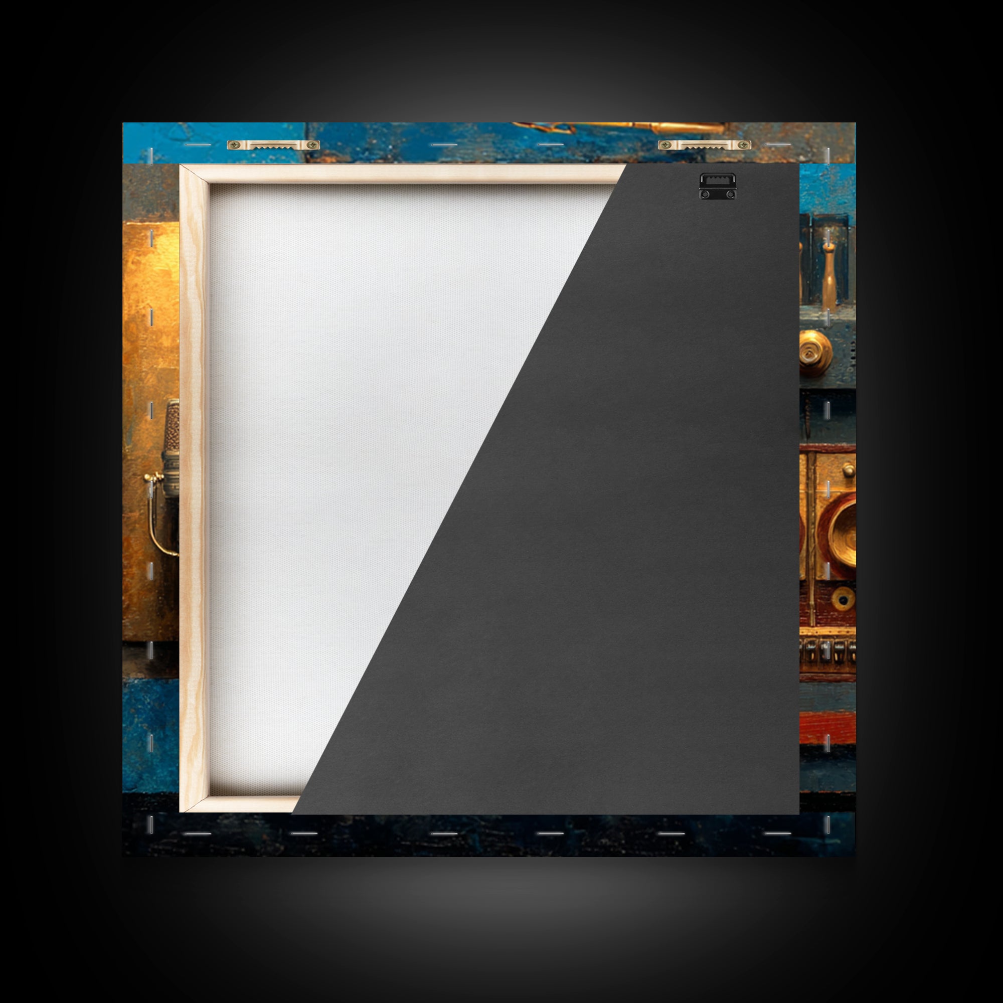 Soundproof Foam Pattern Transformed into Art Canvas Print, Music Studio Art, Commission Painting, Studio Decor, Rhythm, MSA-1x1-43