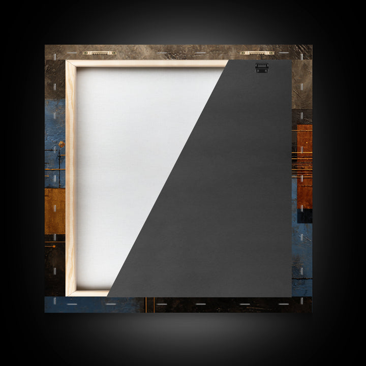 Abstract Rhythm Lines Like Painted Music Framed Canvas Print, Music Studio Art, Teen Room Decor, Studio Decor, Abstract Art, MSA-1x1-71