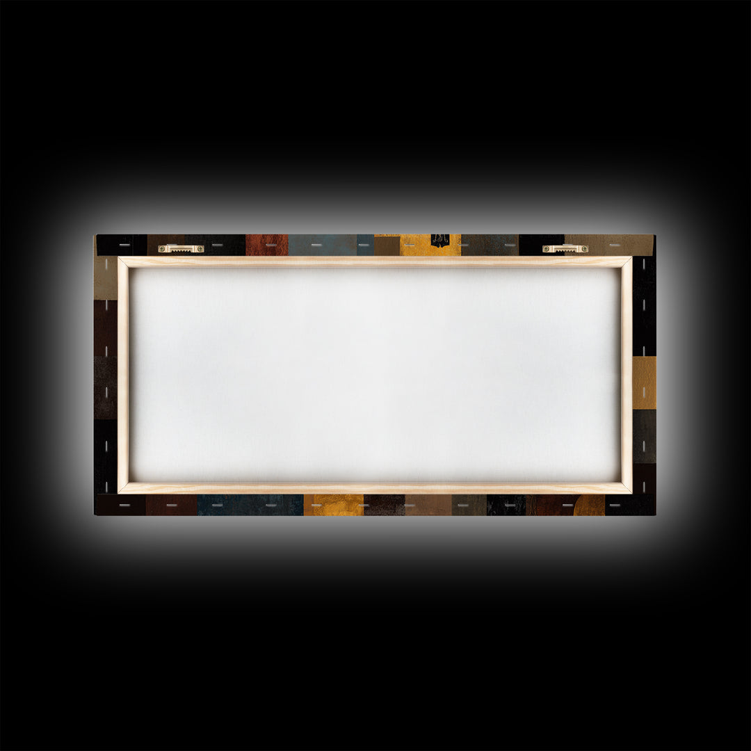 Album Cover Abstract Grid Framed Canvas Print, Music Studio Art, Fine Art Print, Studio Decor, Abstract Art, Rhythm, Wall Decor, MSA-2x1-14