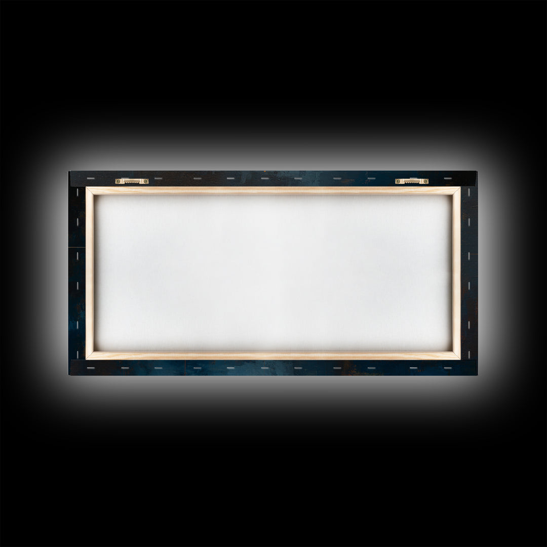 Abstract Rhythm Lines Like Painted Music Framed Canvas Print, Music Studio Art, Metal Wall Art, Studio Decor, Fine Art, Rhythm, MSA-2x1-43
