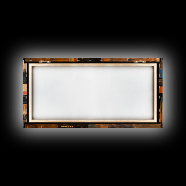Abstract Sound Wave Framed Canvas Print, Music Studio Art, Music Art, Studio Decor, Rhythm, Modern Decor, Fine Art Print, MSA-2x1-96
