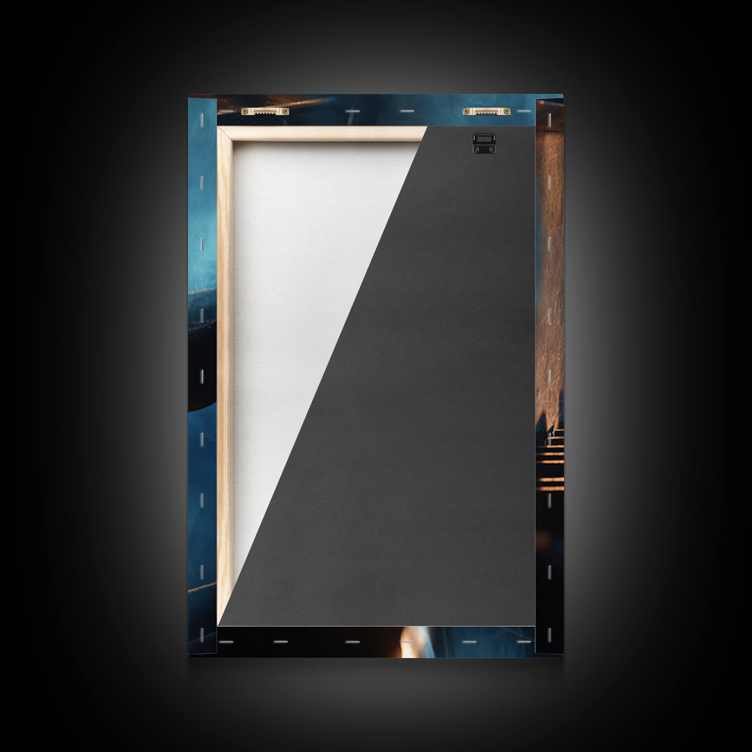 Piano Keys with Hands in Cinematic Shadow Framed Canvas Print, Music Studio Art, Music, Studio Decor, Fine Art, Rhythm, MSA-2x3-13