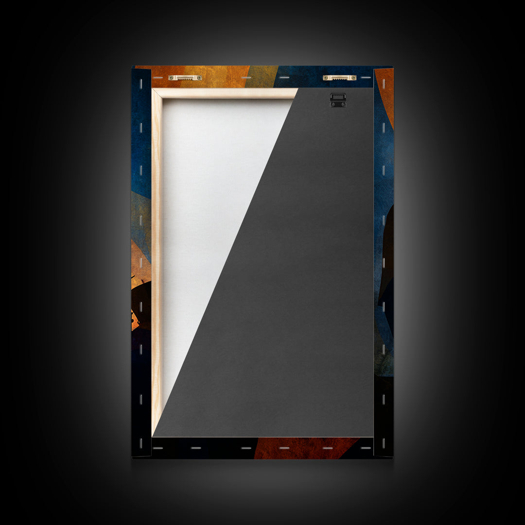 Jazz Quartet Silhouettes Framed Canvas Print, Music Studio Art, Printable Wall Art, Studio Decor, Rhythm, Painting from Photo, MSA-2x3-78