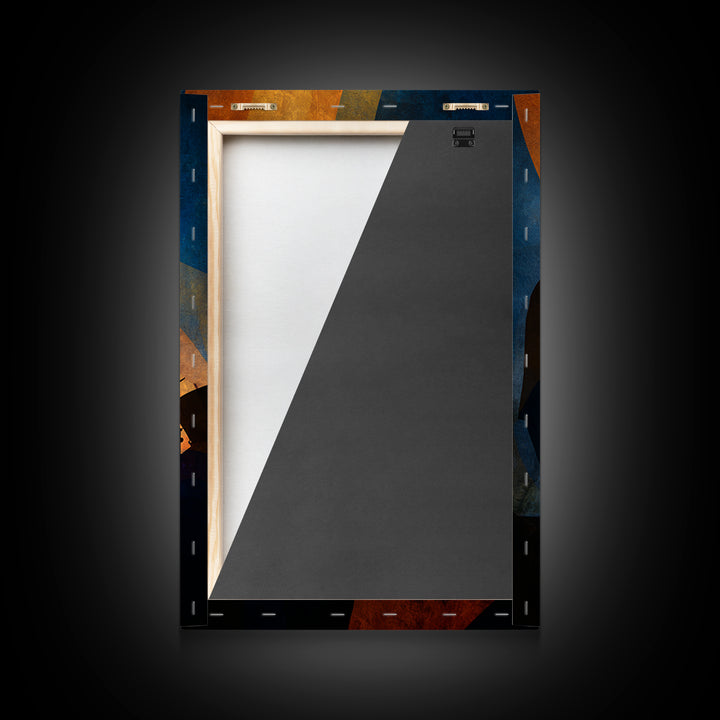 Jazz Quartet Silhouettes Framed Canvas Print, Music Studio Art, Printable Wall Art, Studio Decor, Rhythm, Painting from Photo, MSA-2x3-78