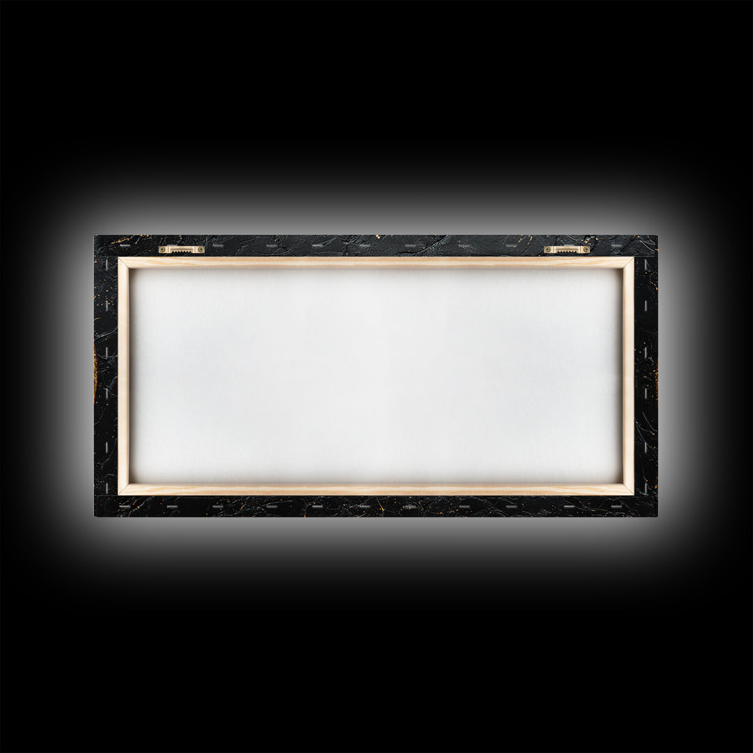Infinity Symbol With Script, Gold Canvas Art, Real Wood Frame, Elegant Wall Decor, Modern Abstract Artwork