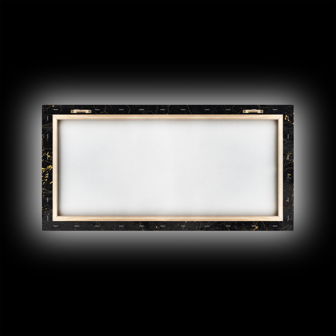 Gold Greek Goddesses Seated in Elegant Marble Scene, Wood Framed Map Wall Décor for Classical Art and Mythology Lovers