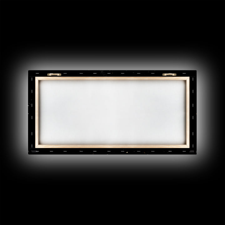 Gold Canvas Art of Shattering Sword in Mid-Air, Detailed Blade Explosion and Dark Background, Wood Framed Map Wall Art Display