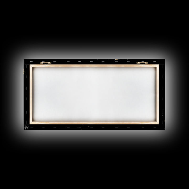 Gold Canvas Print of Broken Sword in Fragments, Detailed Golden Hilt and Blade Shards, Wood Framed Map Wall Décor Accent