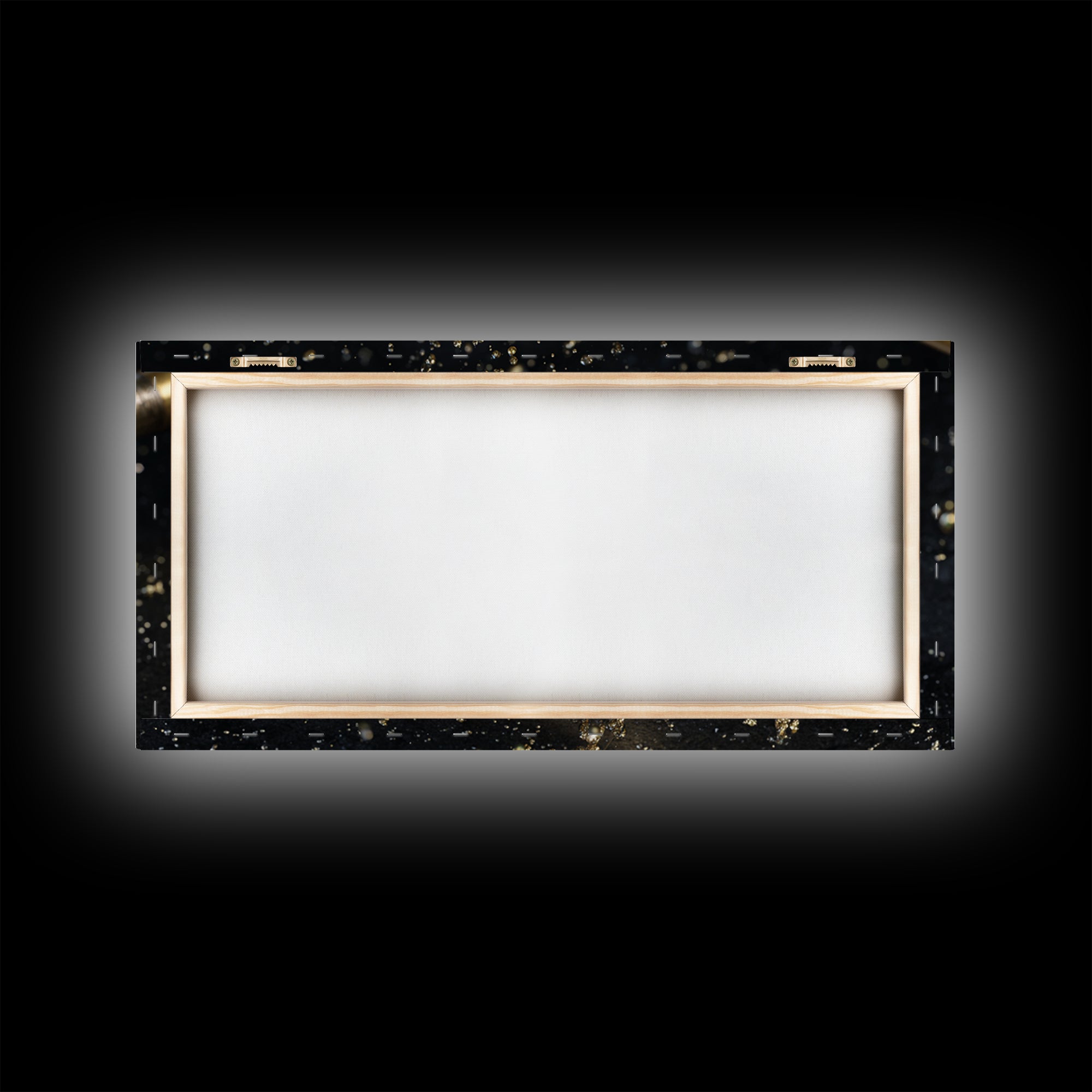 Ornate Golden Spearhead, Gold Canvas Art, Real Wood Frame, Close-Up Weapon Detail, Mythology Inspired Wall Decor