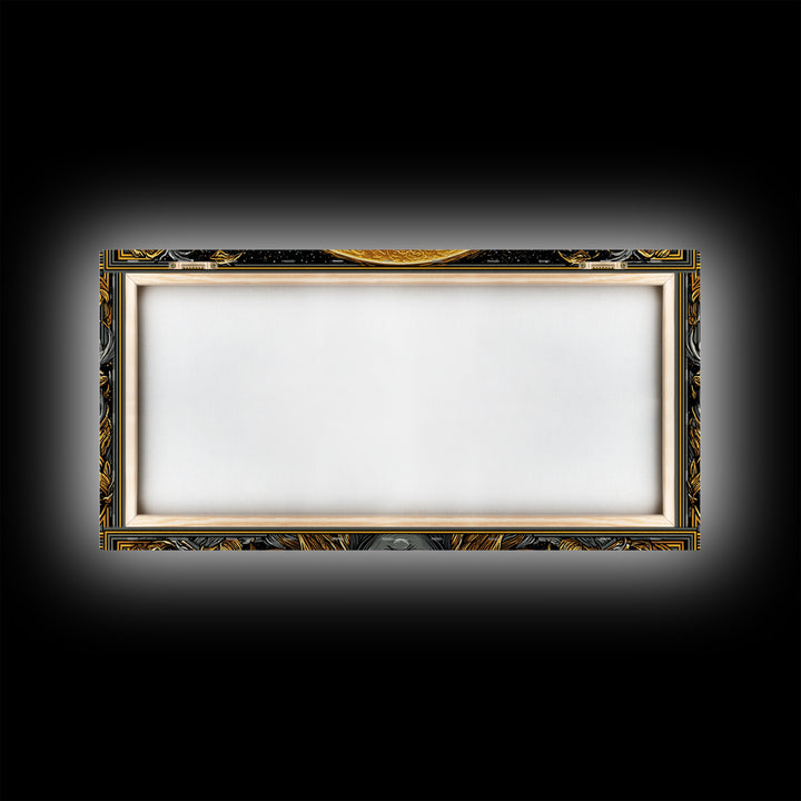Helios Gold Canvas Print, Greek God Wall Art, Mythology Decor, Luxury Gold Artwork, Real Wood Frame Home Decor
