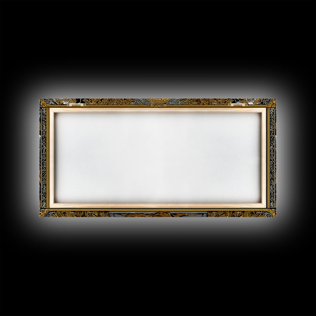 Hera Gold Canvas Print, Greek Goddess Wall Art, Mythology Decor, Luxury Gold Artwork, Real Wood Frame Home Decor